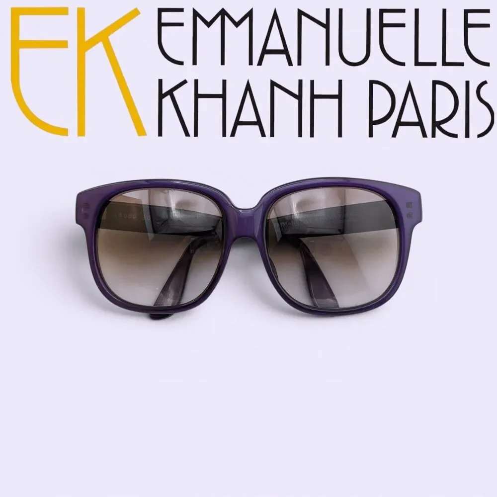 Vintage Emmanuelle Khanh Paris 8080 Purple Acetate Sunglasses France EUC